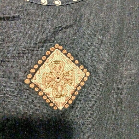 Studio Ease Minimalist Boho Size 8 Black Dress Very Modern Business Linen Blend. - Picture 5 of 9